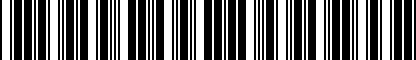 Barcode for 19020312A